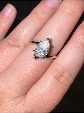 2ct Pear-Cut Solitaire Ring